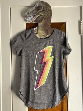 Chaser Curved Hem Lightning Bolt Tee